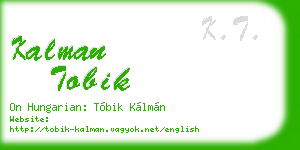 kalman tobik business card